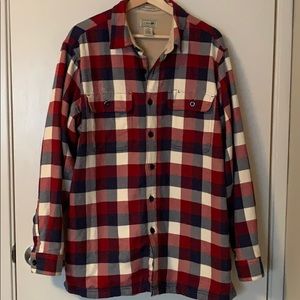 Men’s LL Bean fleeced lined flannel